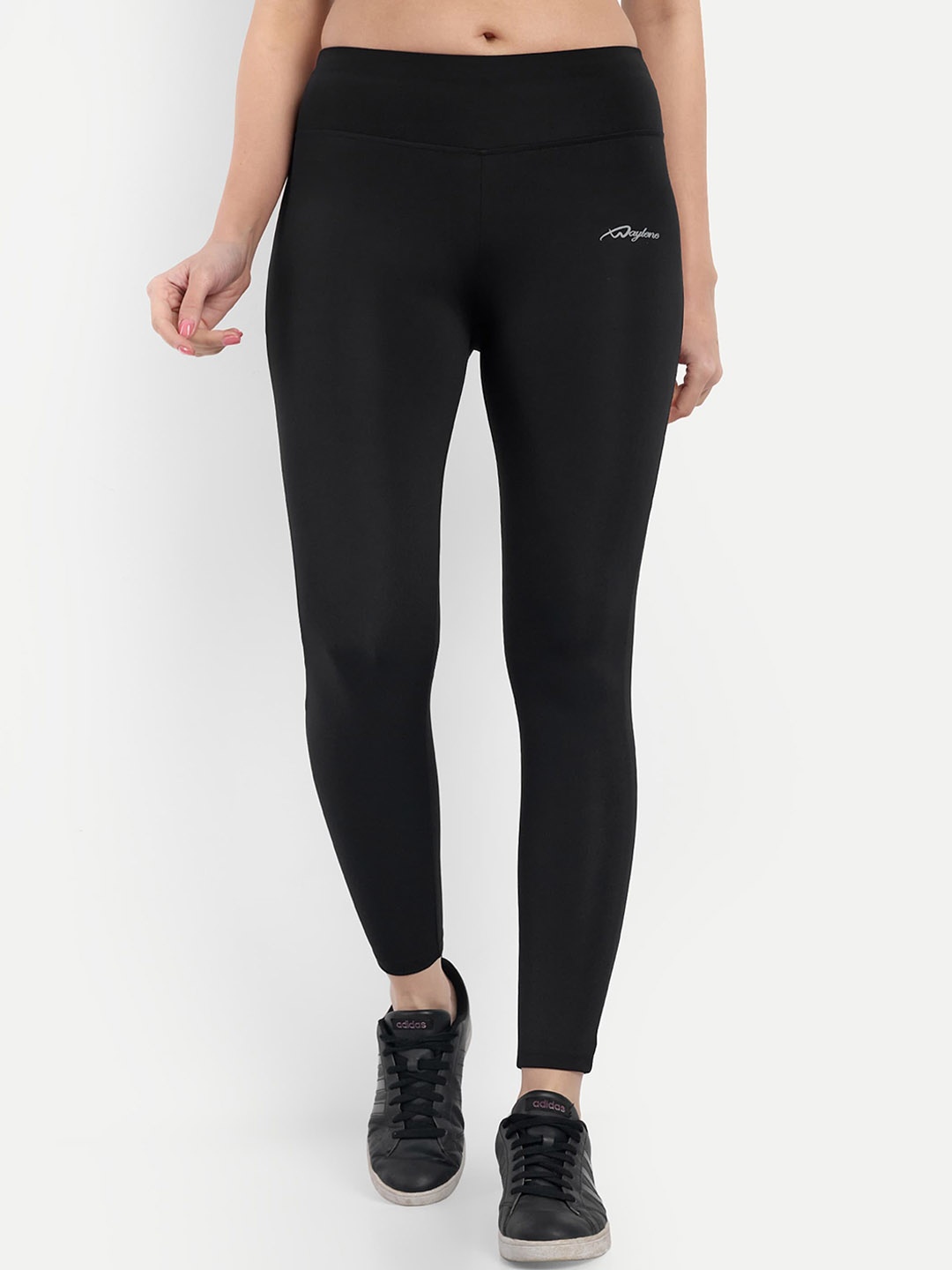 

WAYLENE Women Dry-Fit Slim Fit Tights, Black