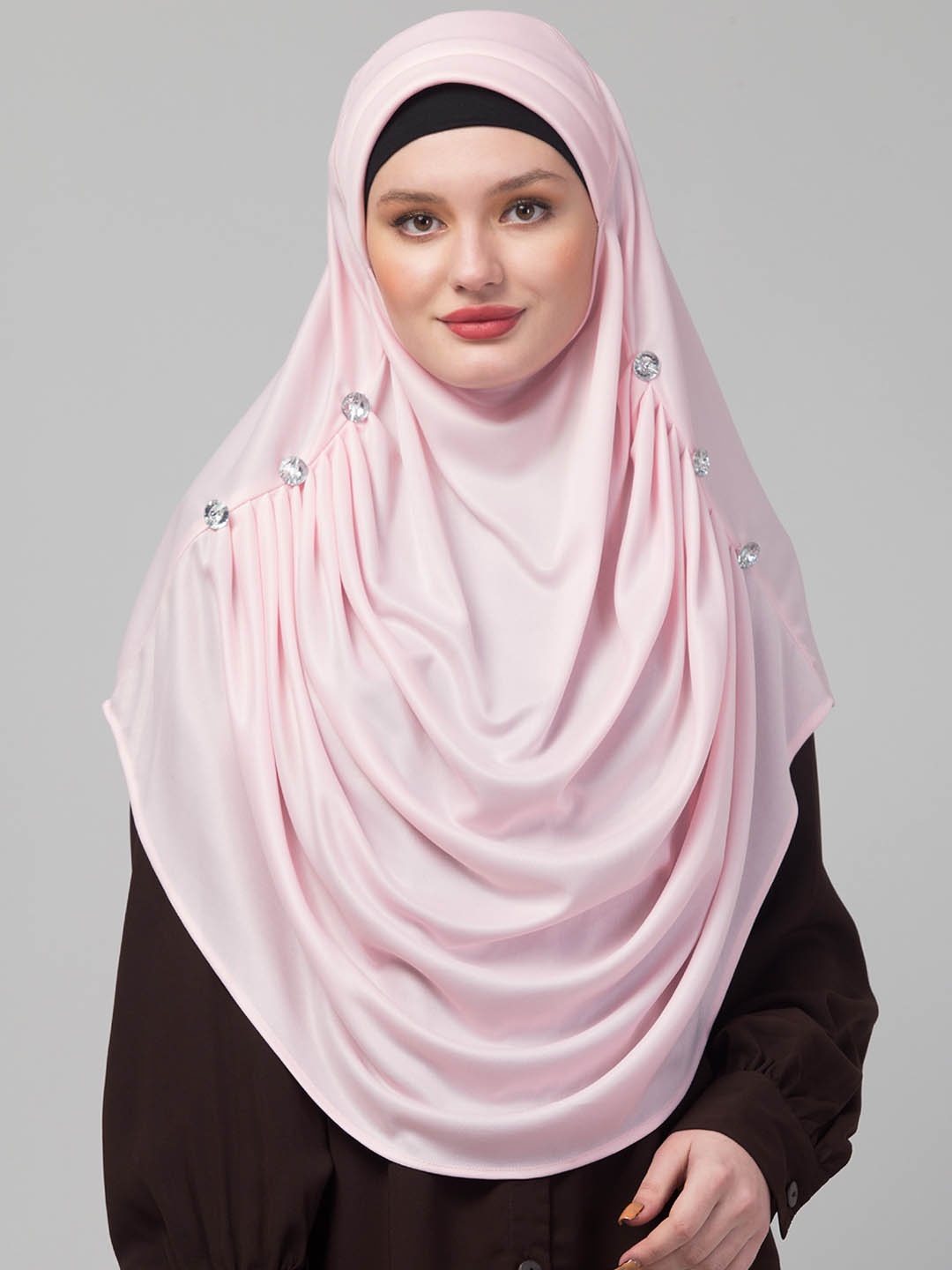 

ELLIS Solid Hijab Burqa, Pink