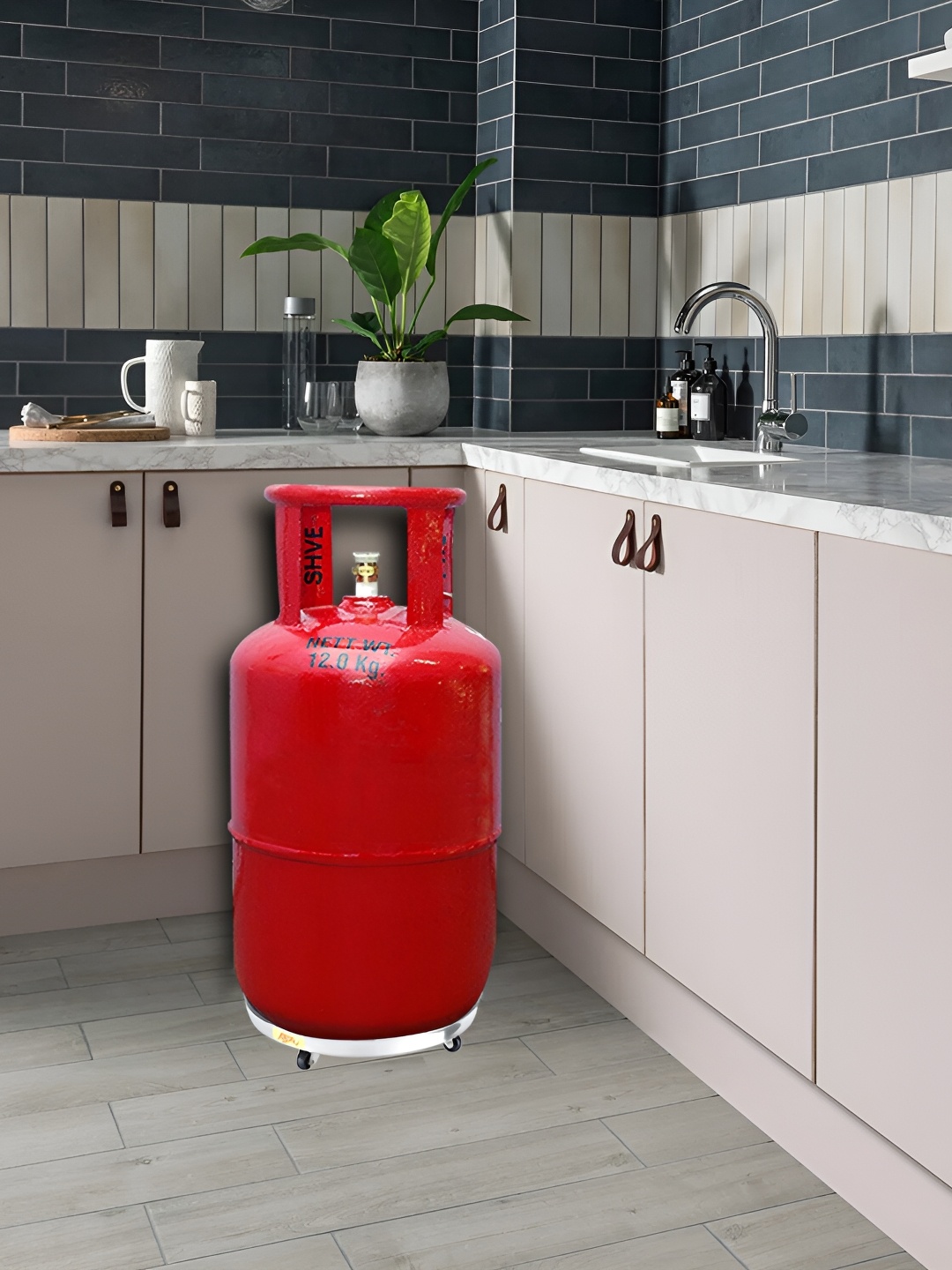 

ANJALI Royal Stainless Steel Gas Cylinder Trolley