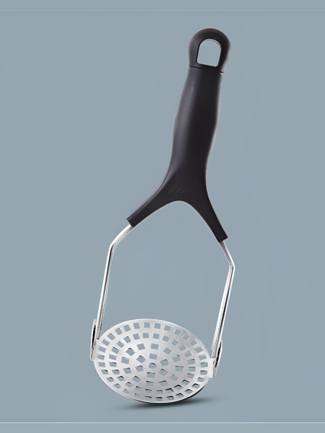 

ANJALI Black Steel Matte Finish Flexible Potato Masher