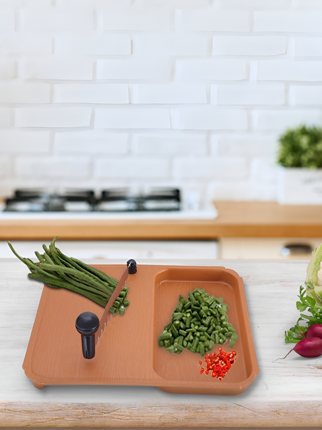 

ANJALI Fantastique Commander Brown Chopping Board, Camel brown