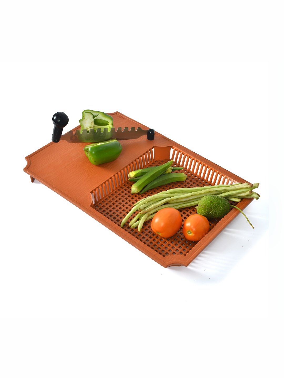 

ANJALI Camel Brown Easy To Clean Chopping Board