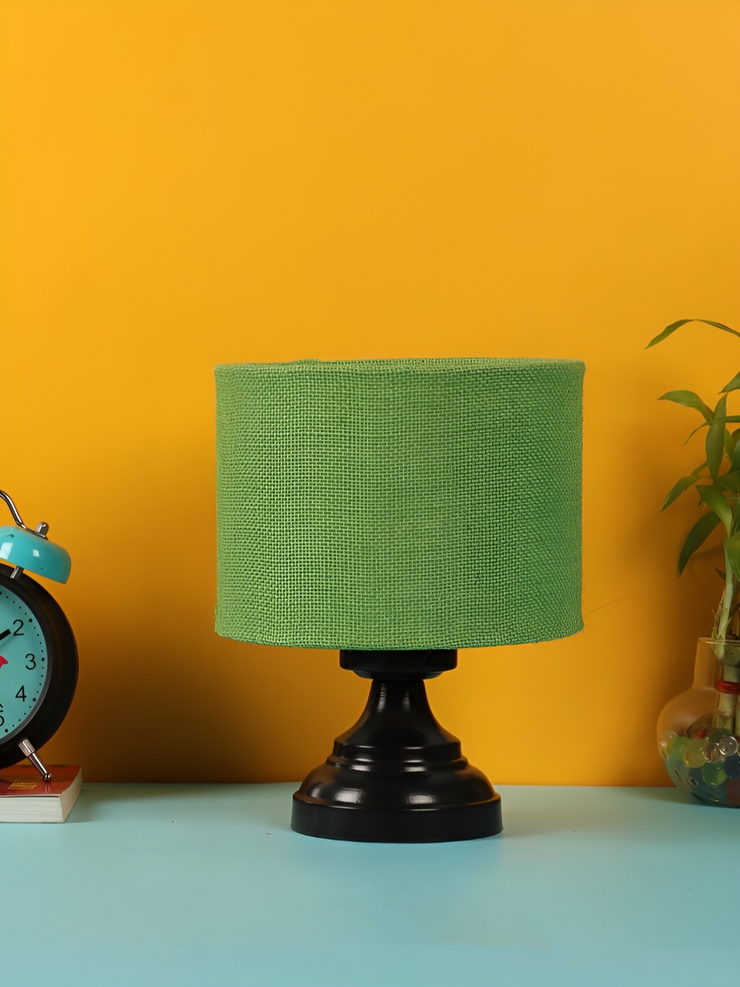 

Devansh Green Textured Cylindrical Shaped Contemporary Table Lamp