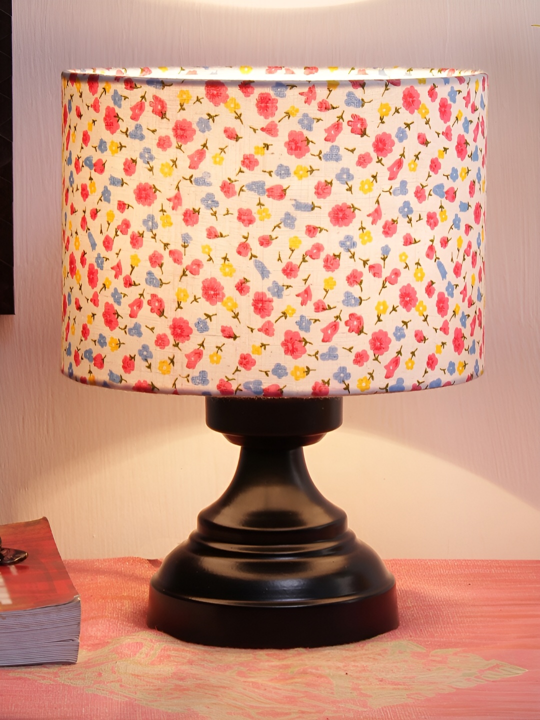 

Devansh White Printed Iron Cylindrical Shaped Table Lamp
