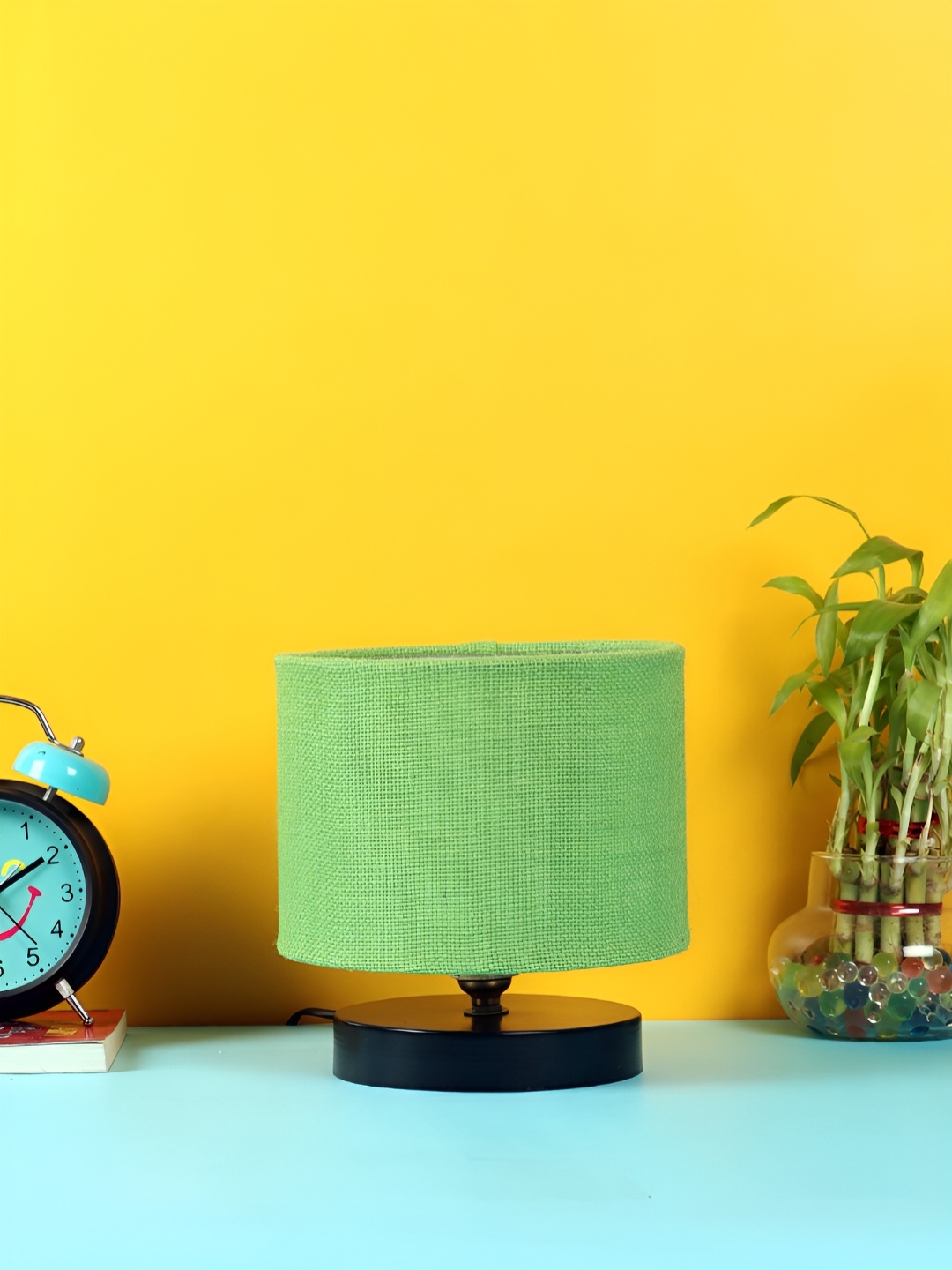 

Devansh Green Wooden Traditional Cylindrical Shaped Table Lamp