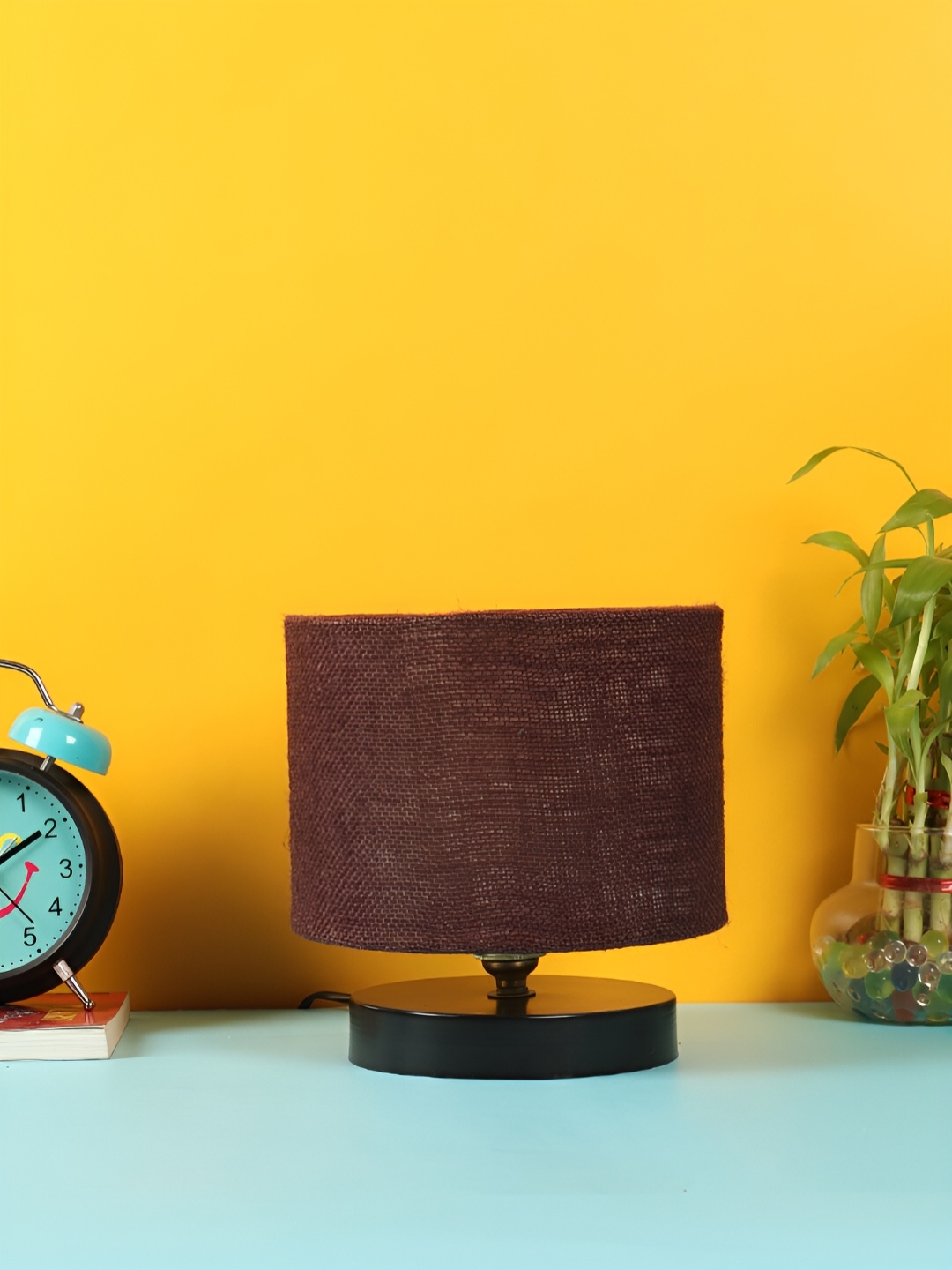

Devansh Brown Wooden Cylindrical Shaped Table Lamp