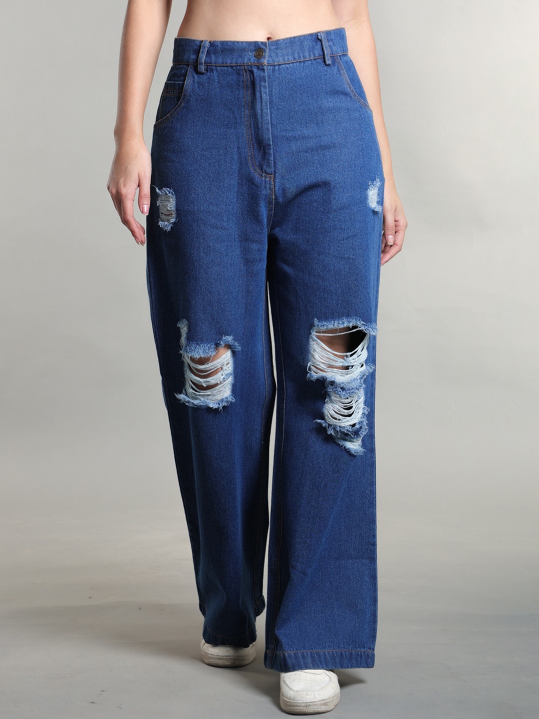 

The Roadster Lifestyle Co Flared-Fit No Fade Jeans, Blue