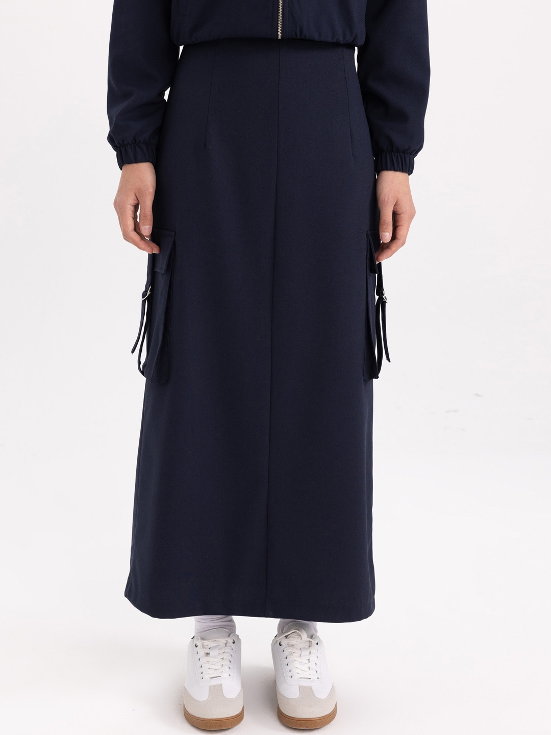 DeFacto A-line Straight Maxi Skirt, Black