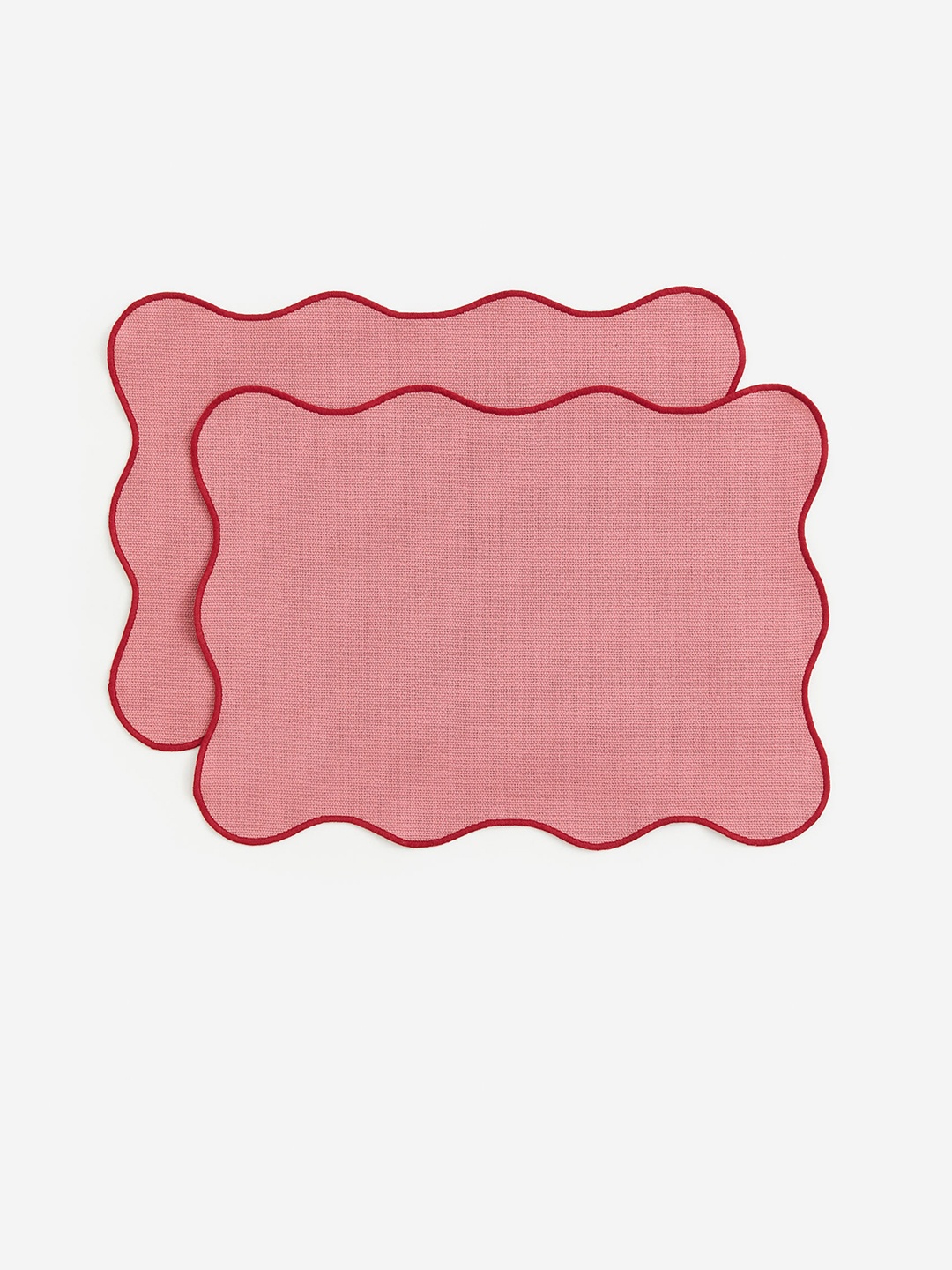 

H&M 2-Pack Pink Scallop-Edged Place Mats