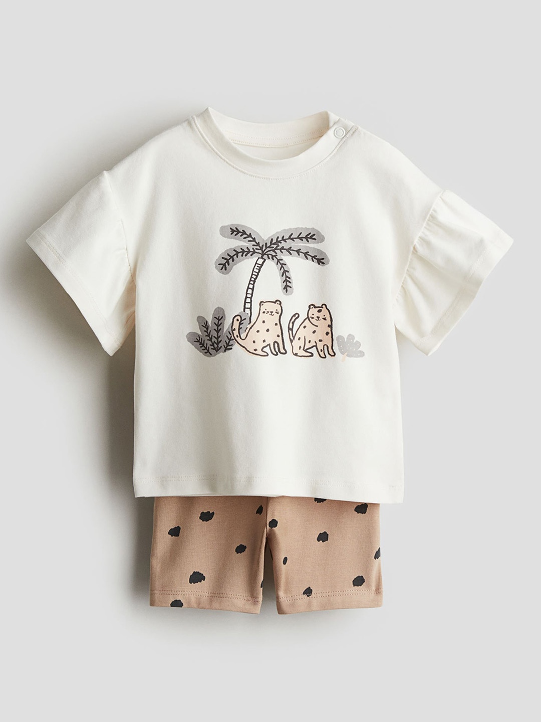 

H&M Infant Girls 2-Piece Cotton Jersey Set, White