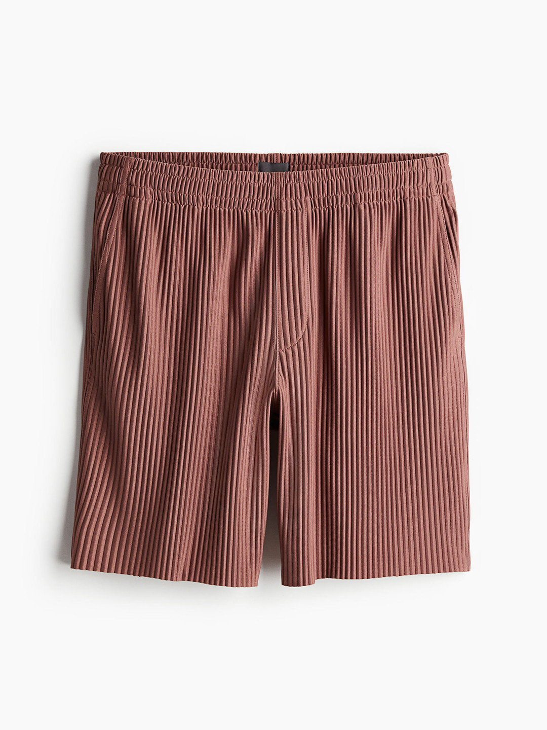 

H&M Men Regular Fit Pleated Shorts, Red