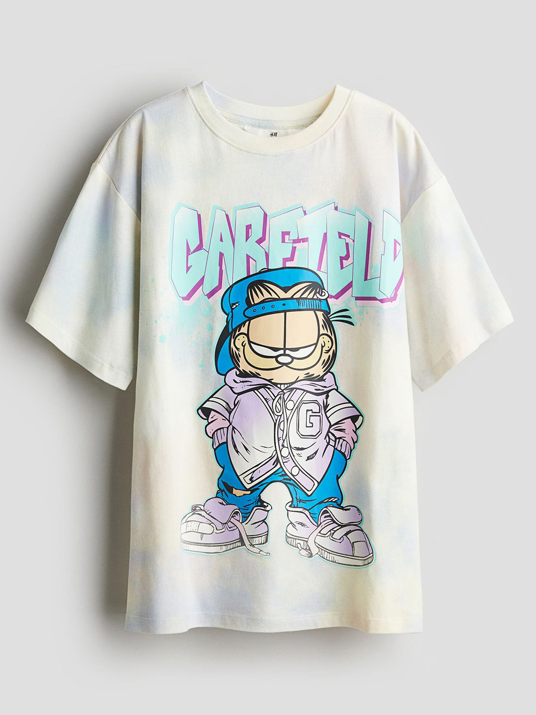 

H&M Girls Oversized Printed T-shirt, White