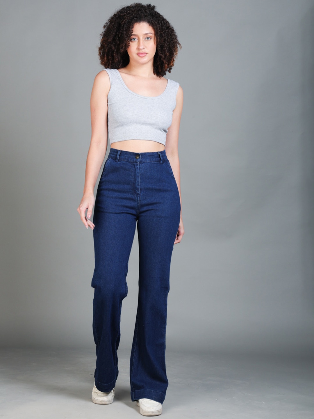 

The Roadster Lifestyle Co Women Bootcut Cotton No Fade Jeans, Blue