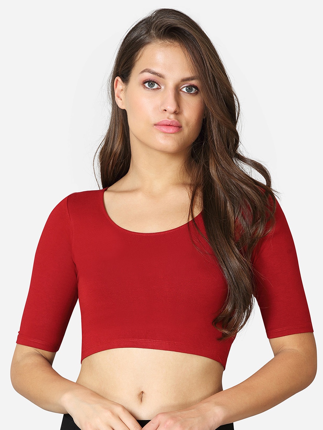 VStar Stretchable Saree Blouse, Maroon