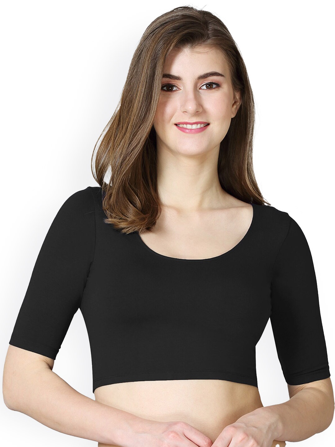 

VStar Stretchable Saree Blouse, Black