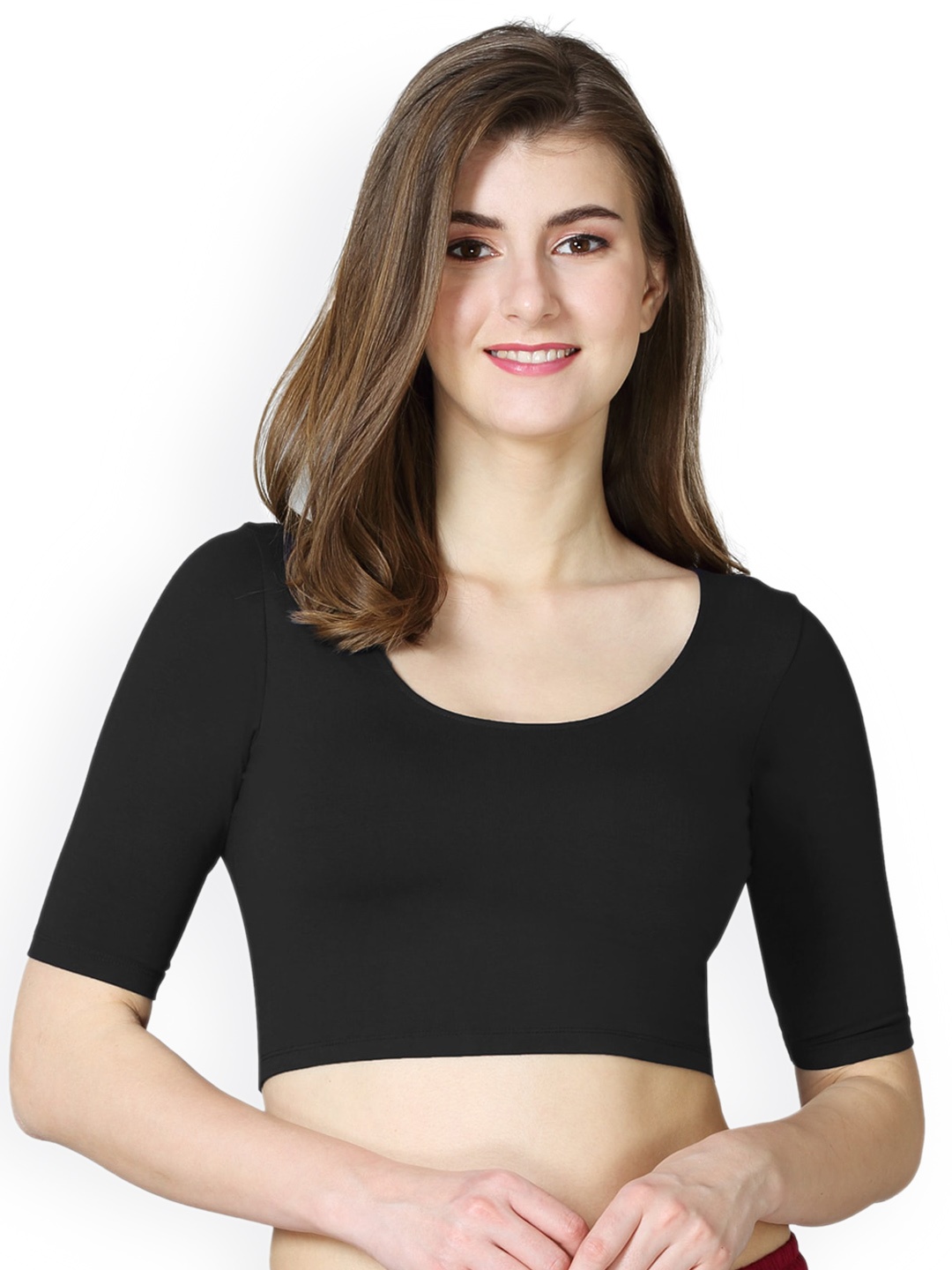 

VStar Stretchable Saree Blouse, Black