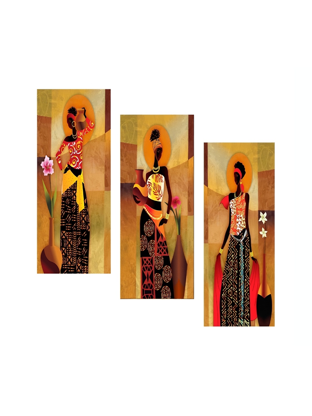 

Craft Smith Black & Yellow 3 Pieces Wooden Other Painting Wall Art