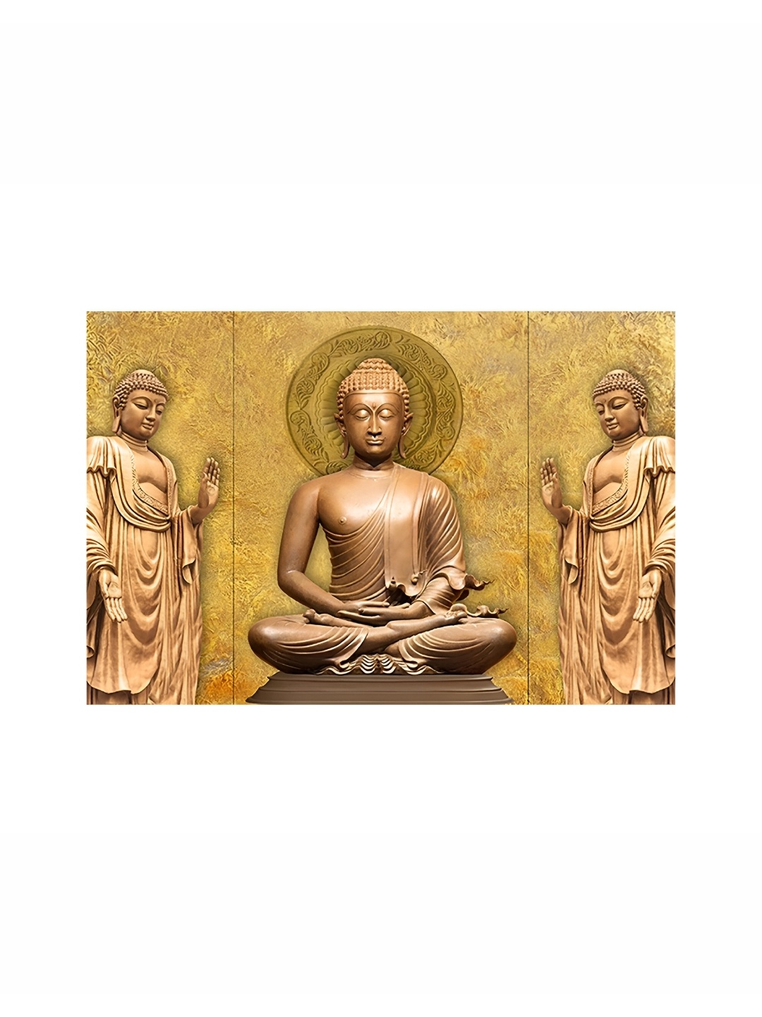 

Craft Smith Gold-Toned 3 Pieces Wooden Religious Painting Wall Art