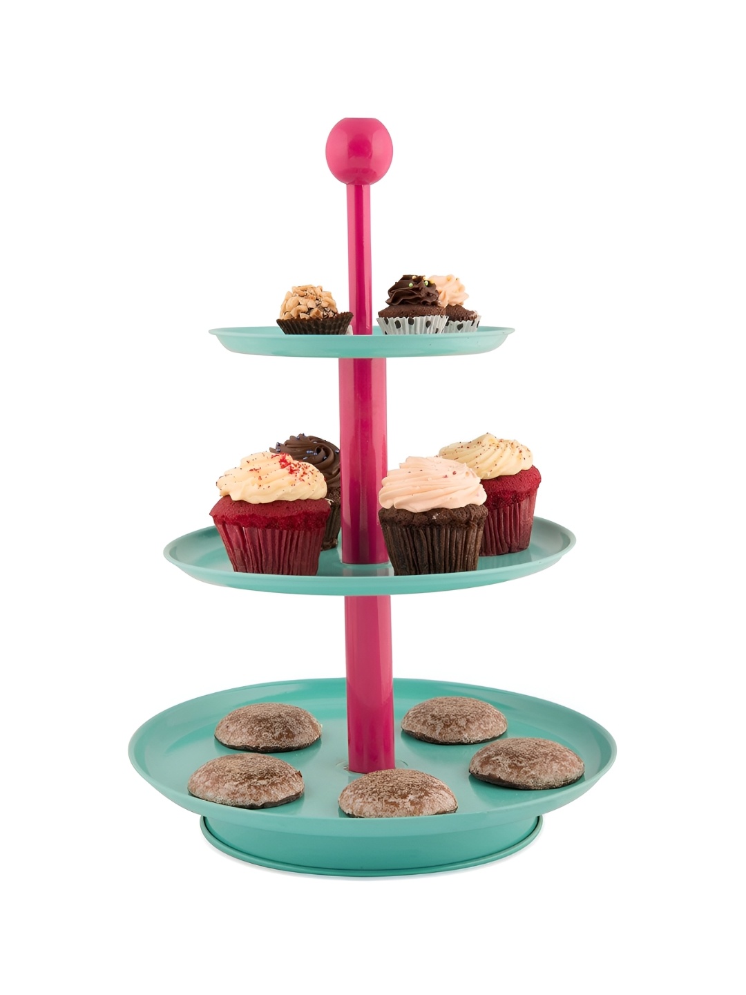 

Living With Elan Aqua Blue 3 Tier Round Cake Stand