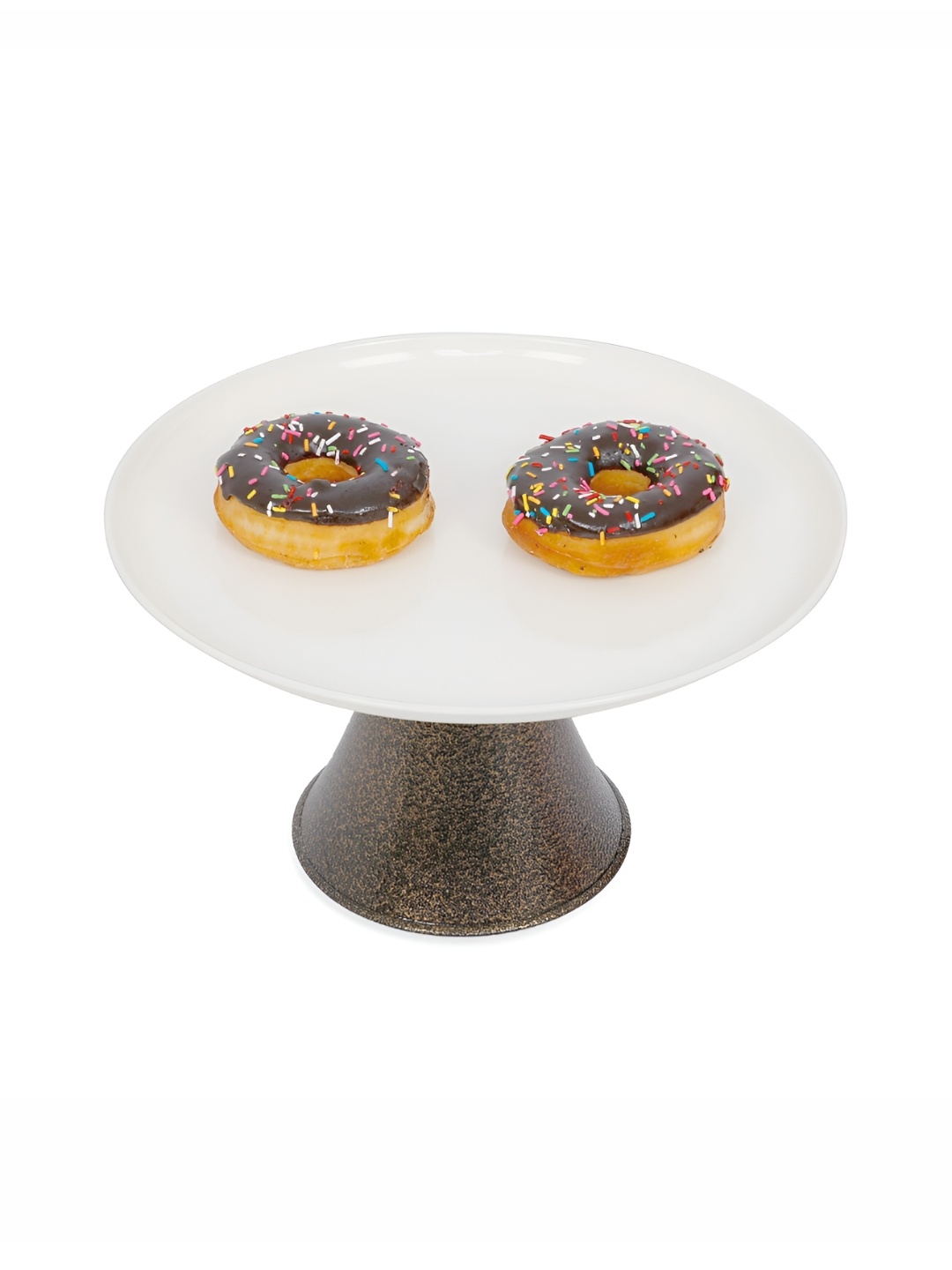 

Living With Elan Off White & Brown Stainless Steel Cake Stand