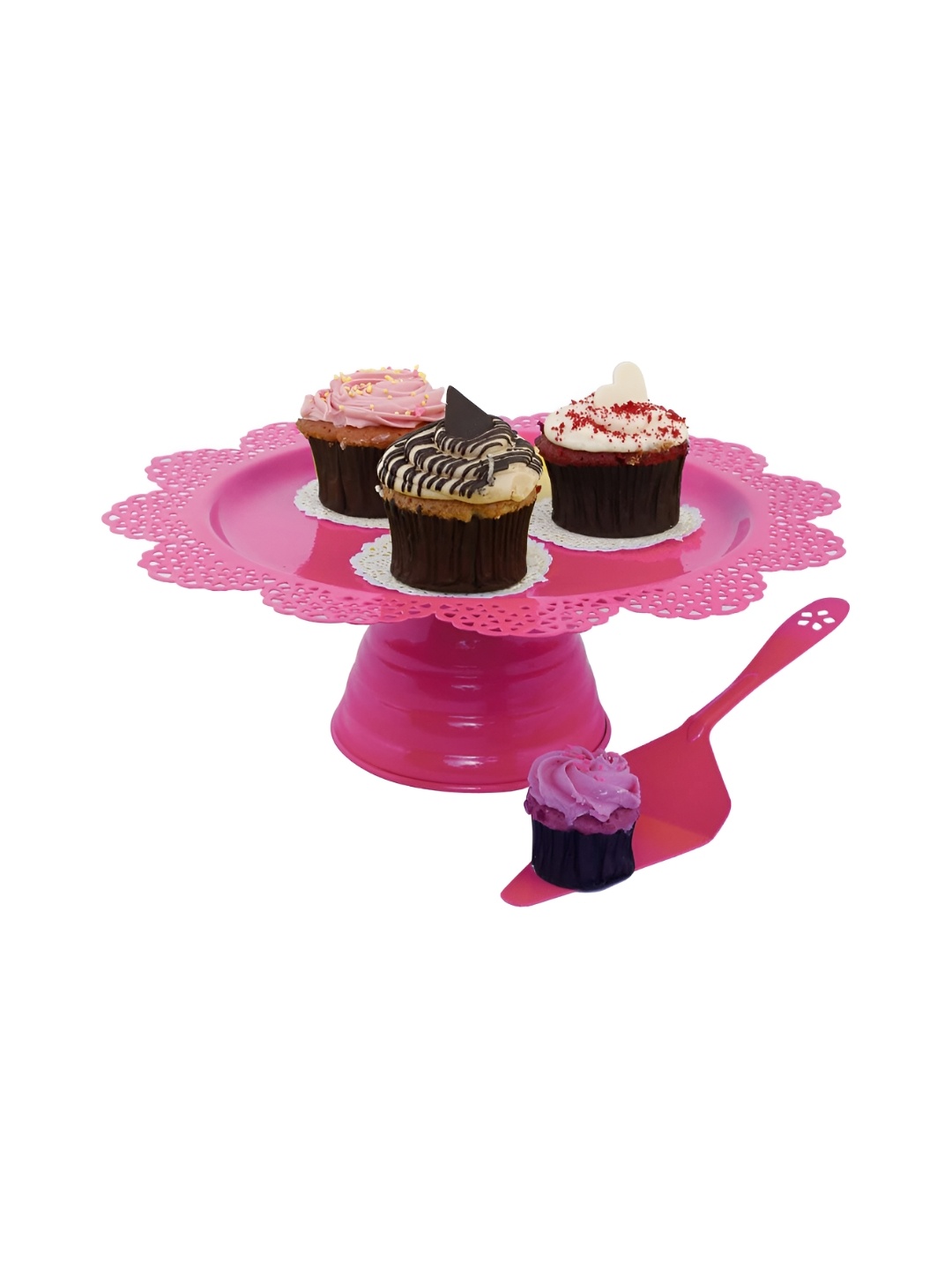 

Living With Elan Pink Cake Stand With Cake Server