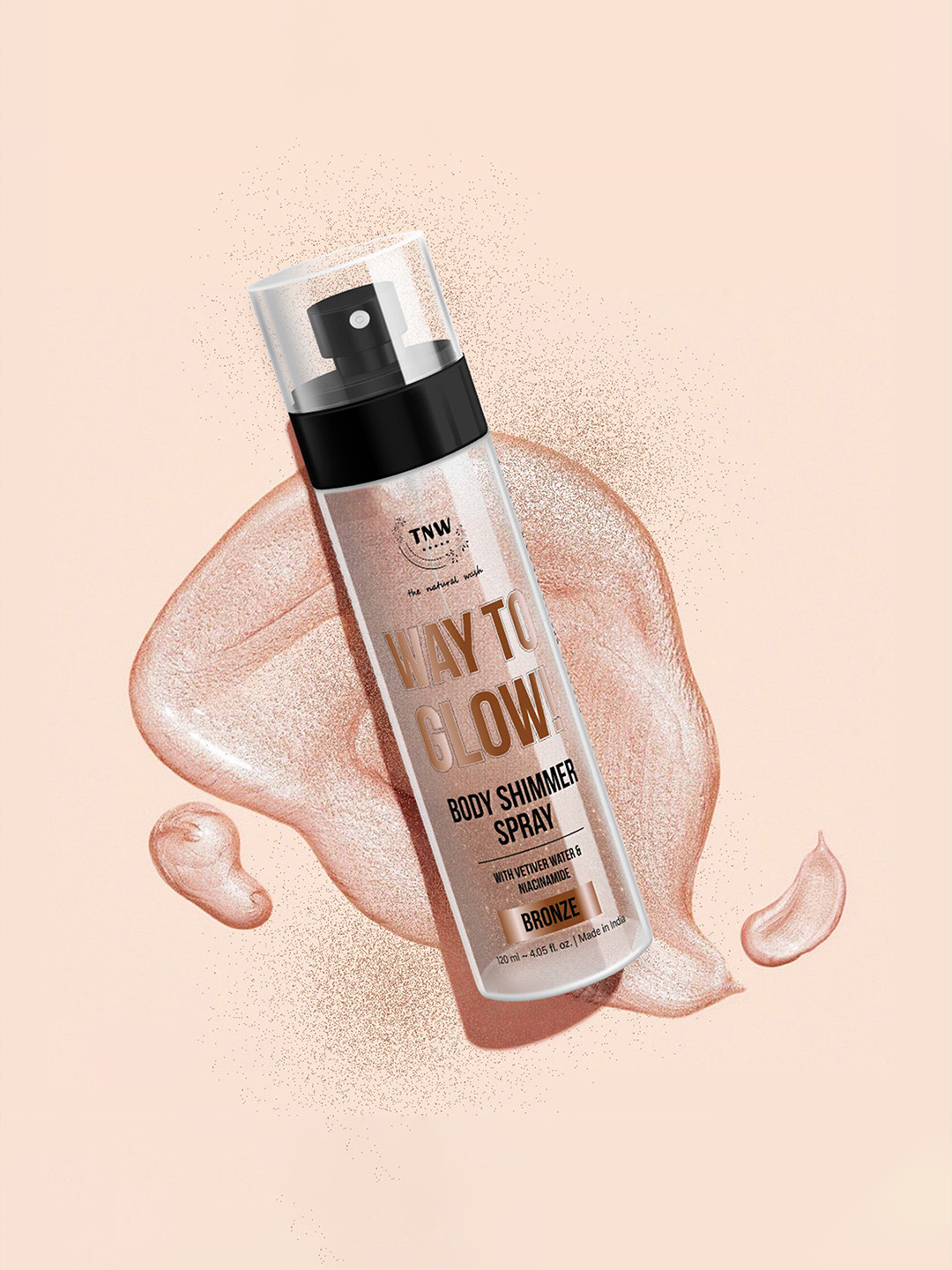 

TNW the natural wash Way To Glow Body Shimmer Spray - 120ml, Brown