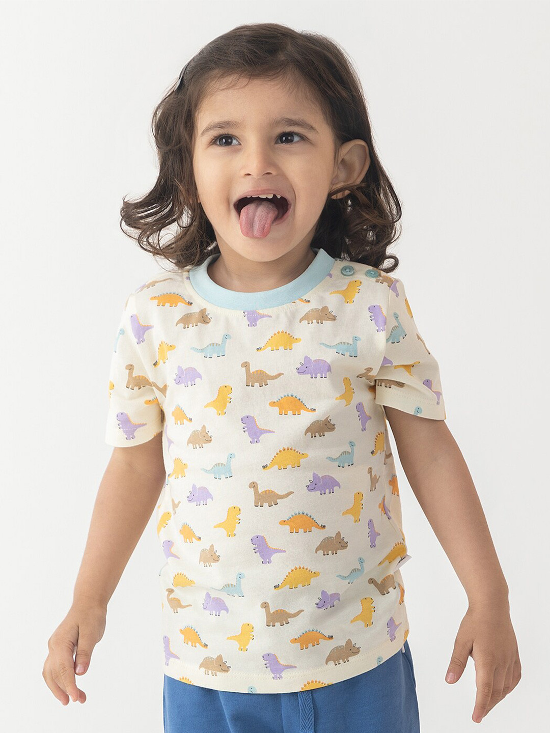 

haus & kinder Infant Boys Printed Pure Cotton T-shirt, Off white