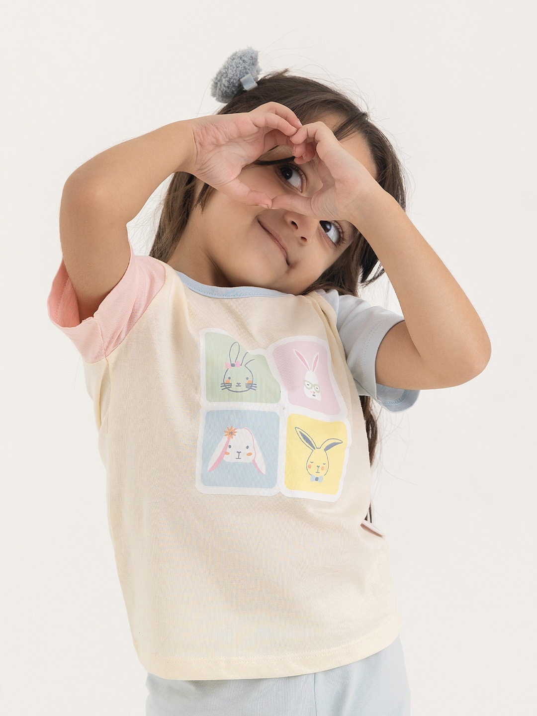 

haus & kinder Infant Girls Printed Pure Cotton T-shirt, Off white