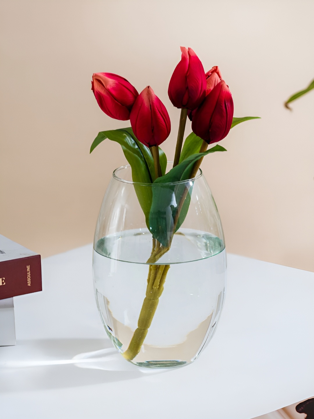 

DecorTwist Transparent Solid Glass Flower Vase
