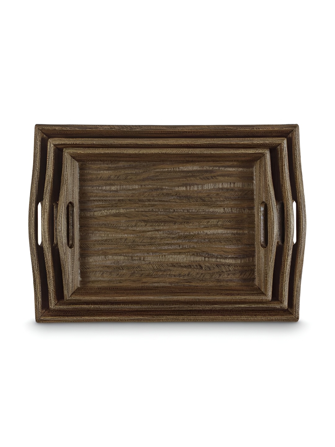 

Freelance Trinity Brown 3 Pieces Textured Leather Serving Trays