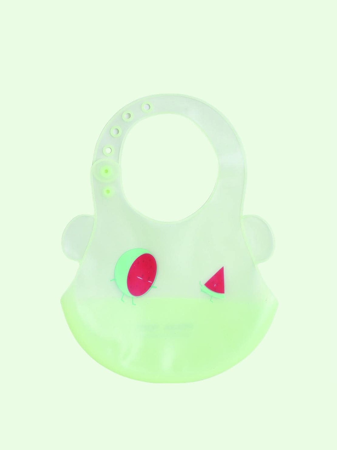 Polka Tots Kids Printed Waterproof Feeding Bibs, Green