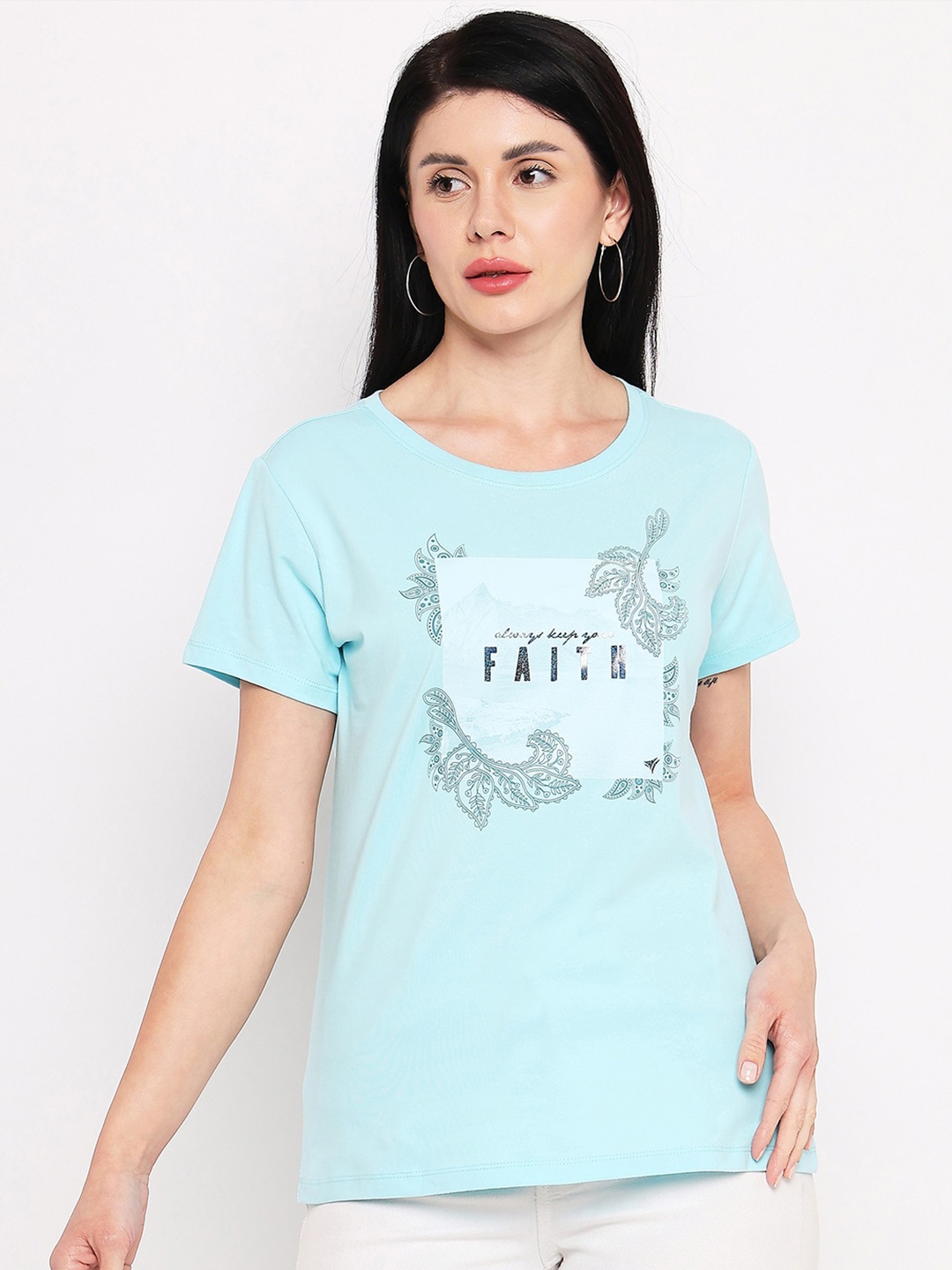 

NEVA Typography Printed T-Shirt, Blue