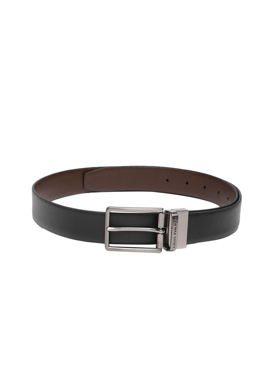 

Louis Philippe Men Leather Reversible Belt, Brown