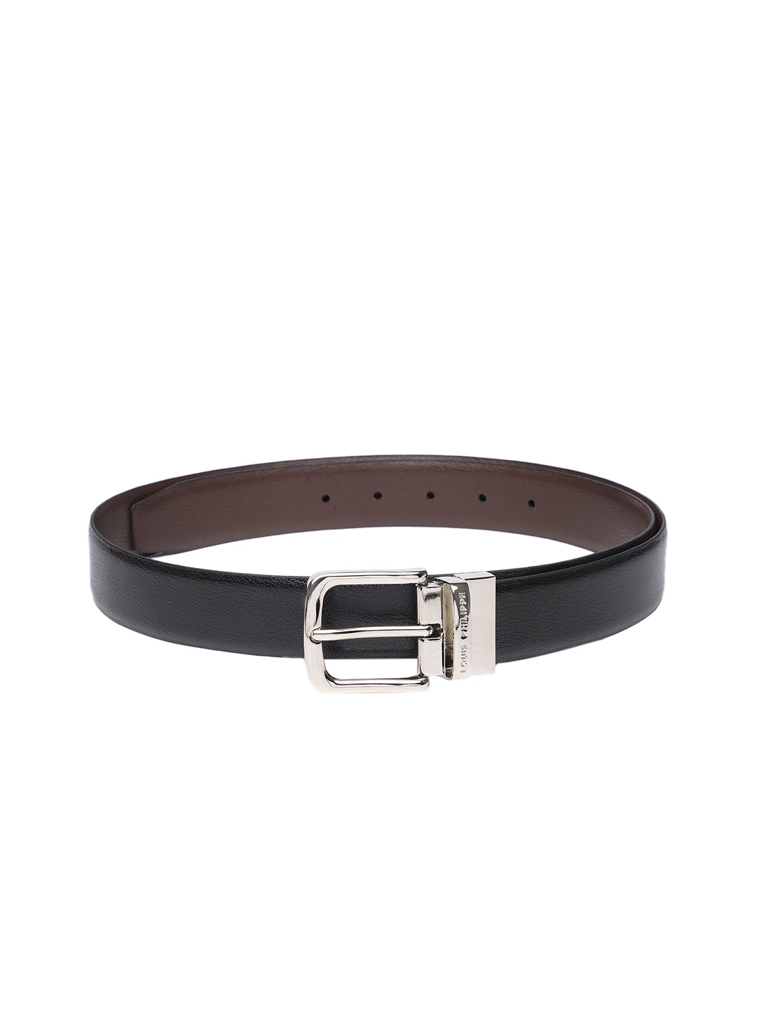 

Louis Philippe Men Leather Reversible Belt, Black