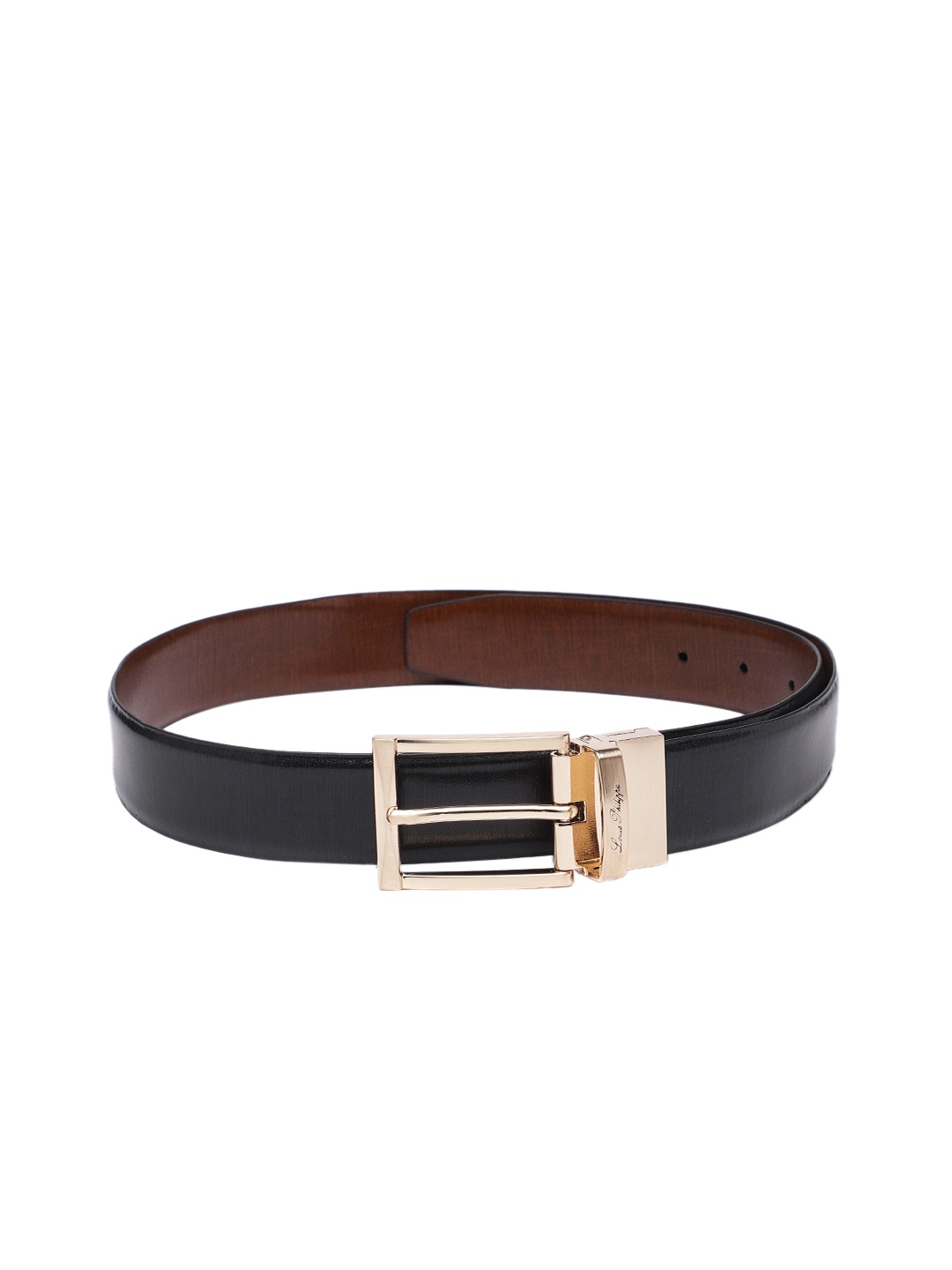 

Louis Philippe Men Leather Reversible Belt, Brown