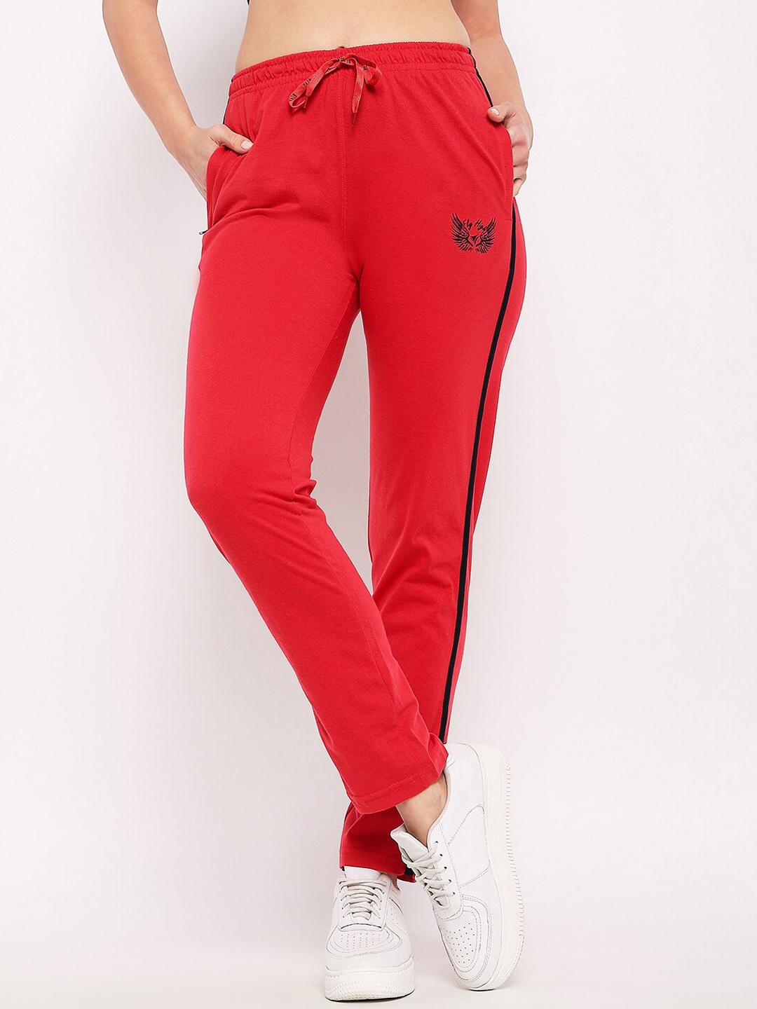 

NEVA Women Mid Rise Cotton Track Pants, Pink