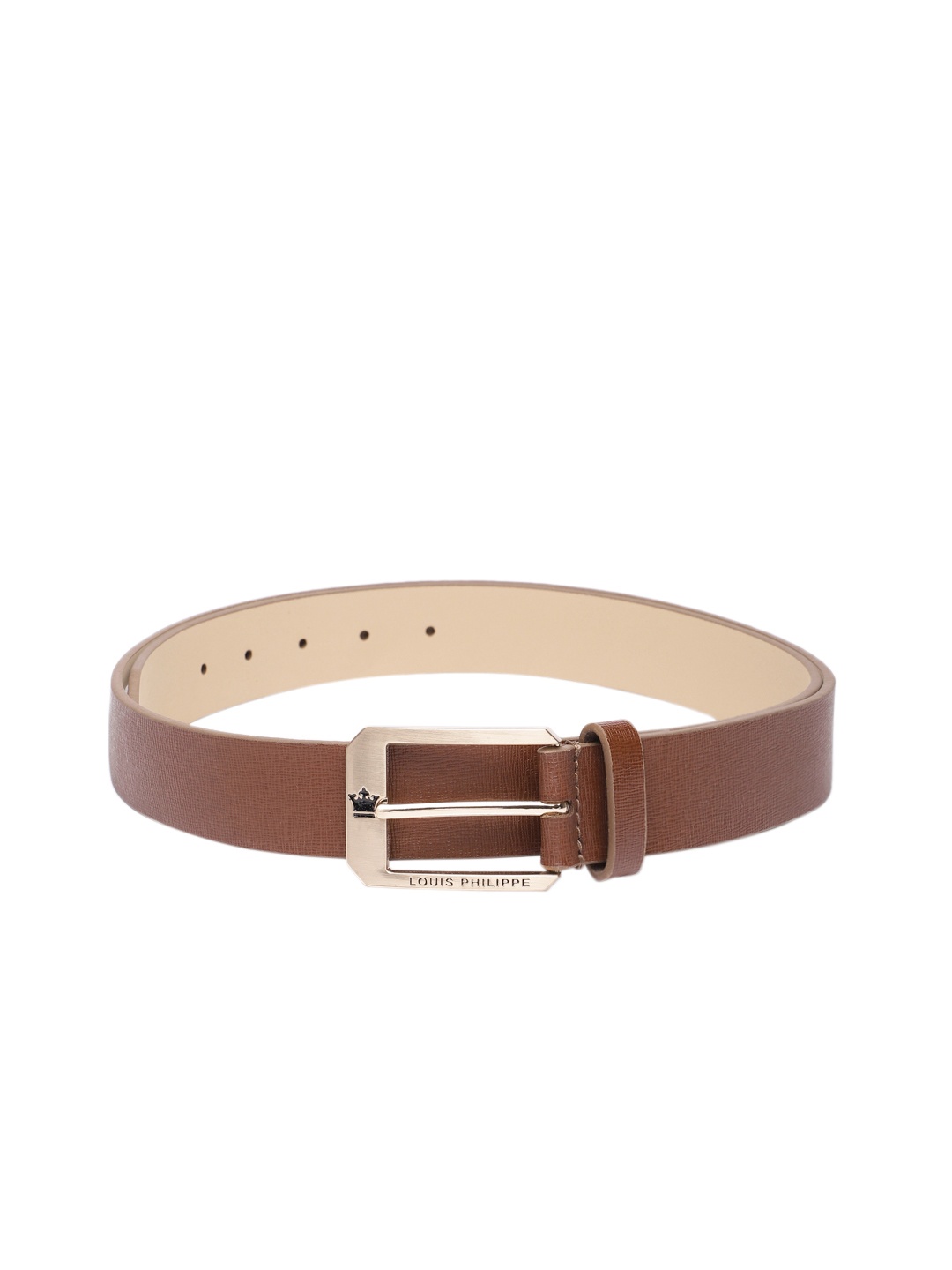 

Louis Philippe Sport Men Textured Leather Formal Belt, Tan