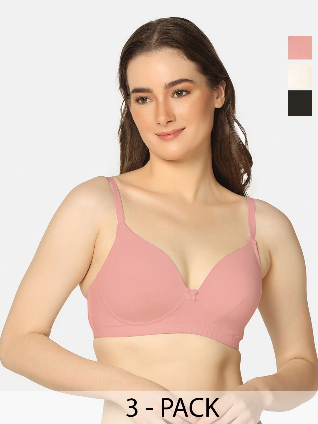 

Da Intimo Bra Medium Coverage Lightly Padded, Black