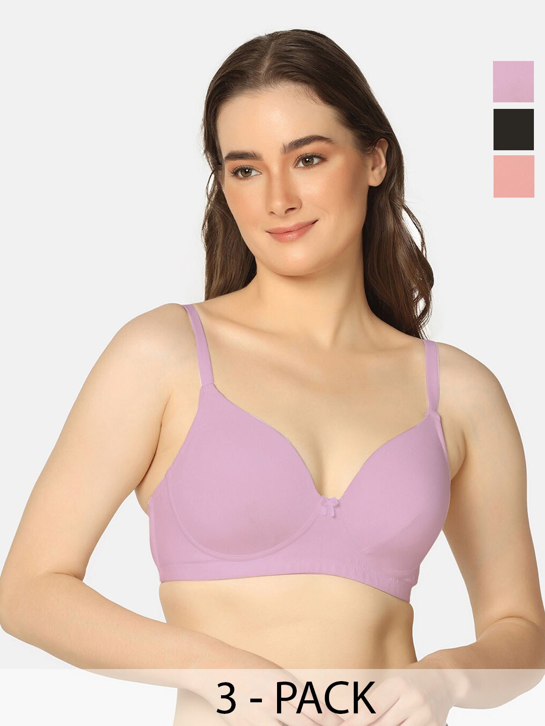 

Da Intimo Bra Medium Coverage Lightly Padded, Pink