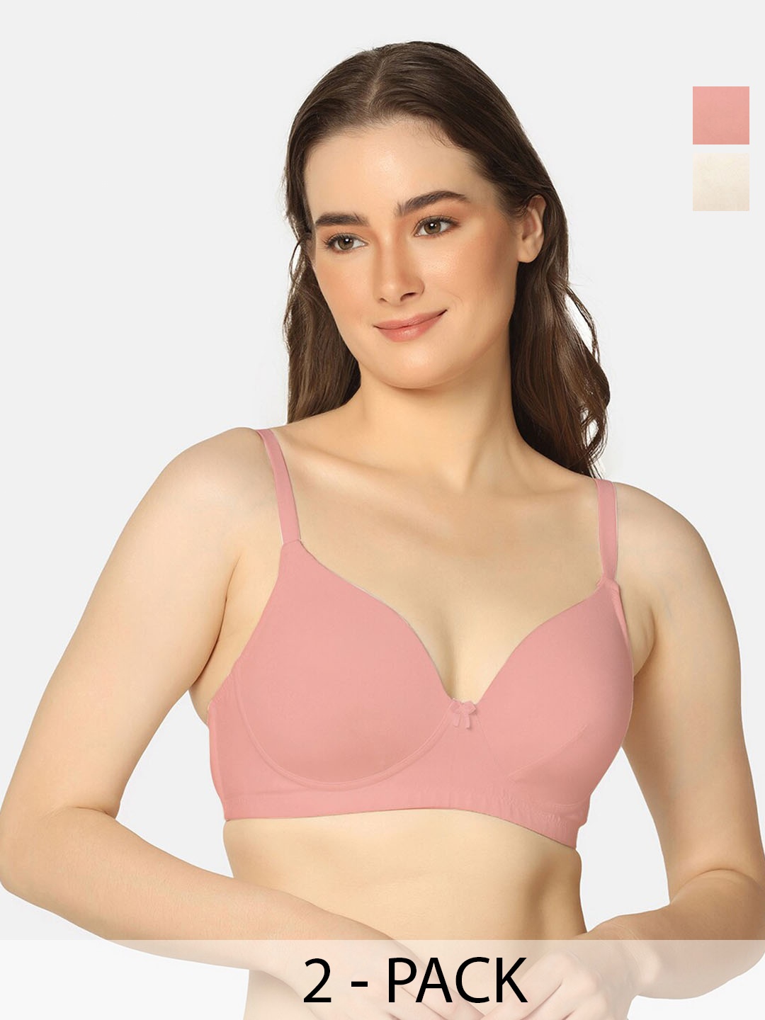 

Da Intimo Bra Medium Coverage Lightly Padded, White