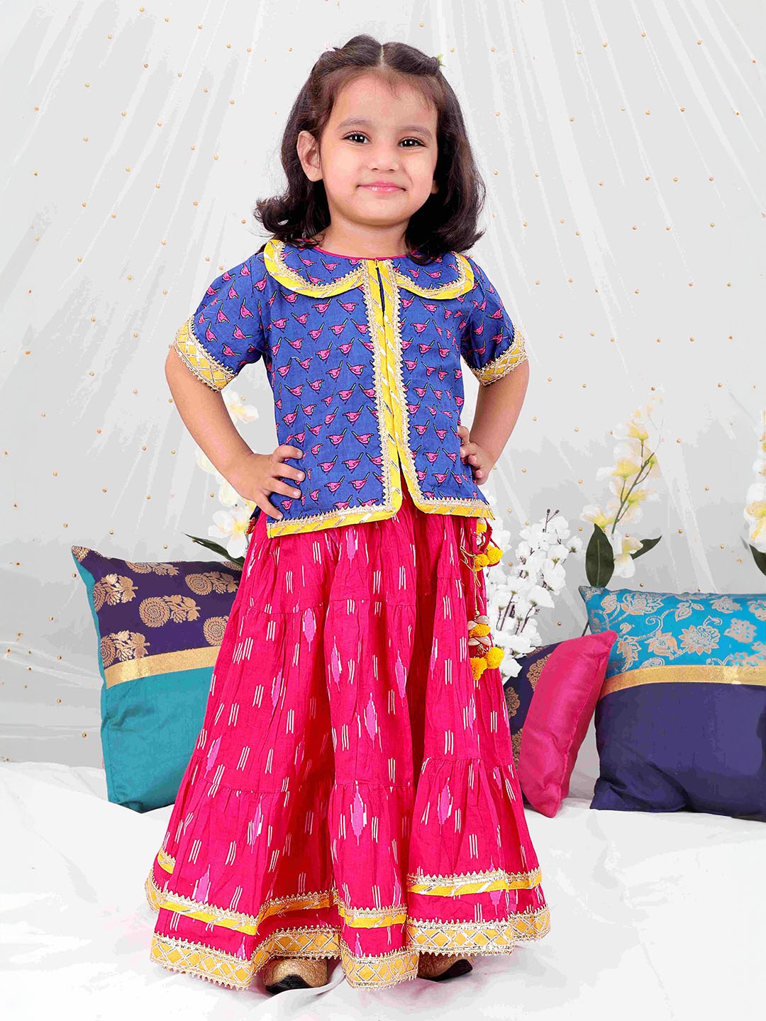 

KID1 Girls Ready to Wear Lehenga &, Blue