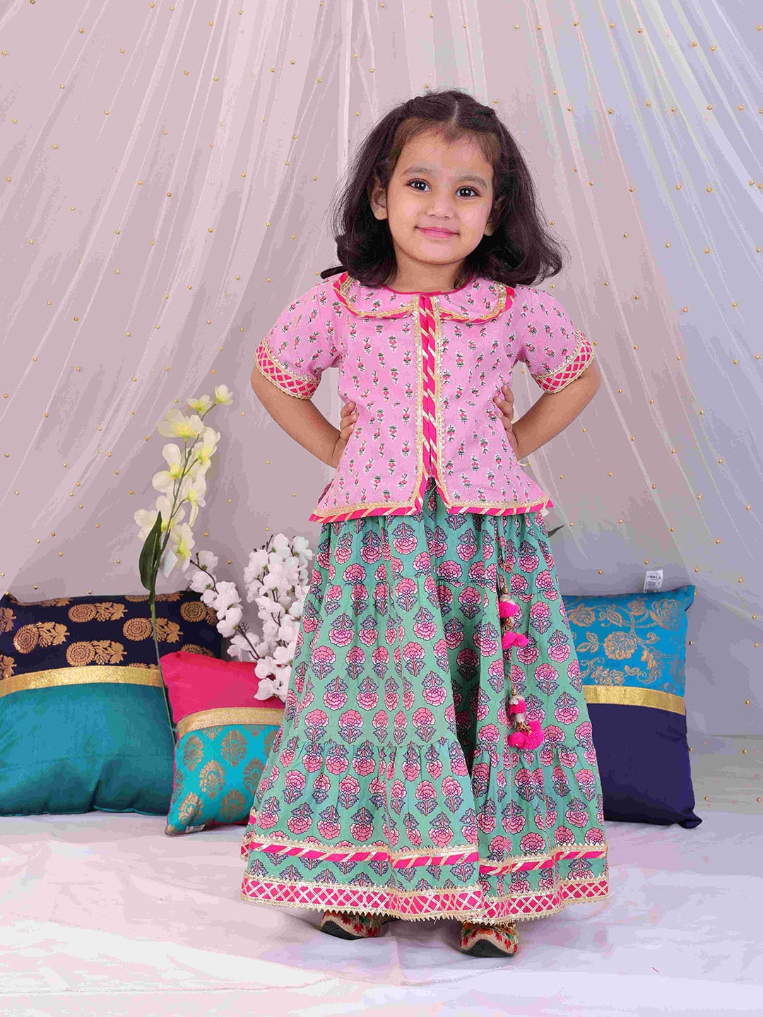KID1 Girls Ready to Wear Lehenga &, Pink