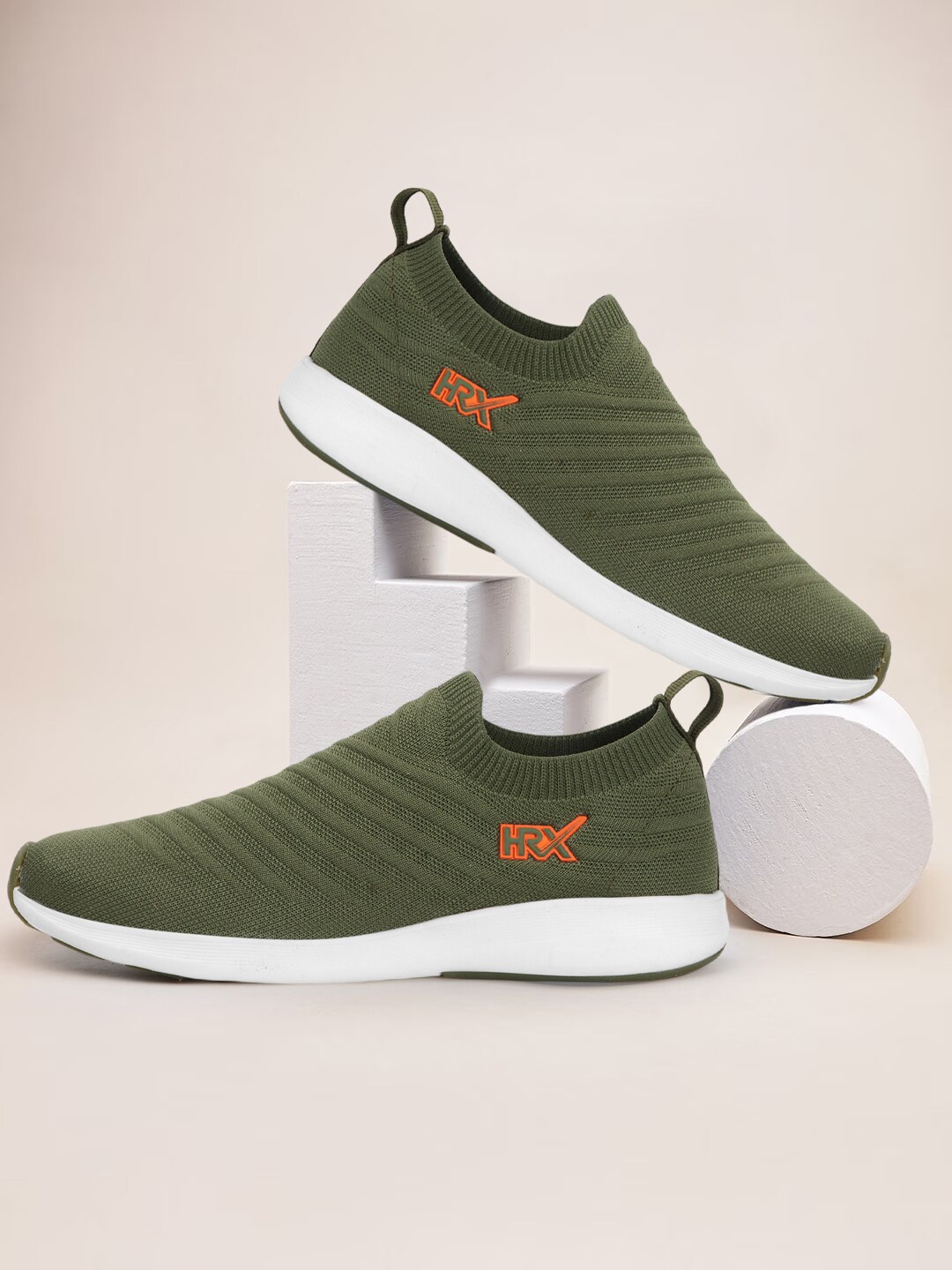 

HRX by Hrithik Roshan Men Textile Walking Sports Shoes, Olive