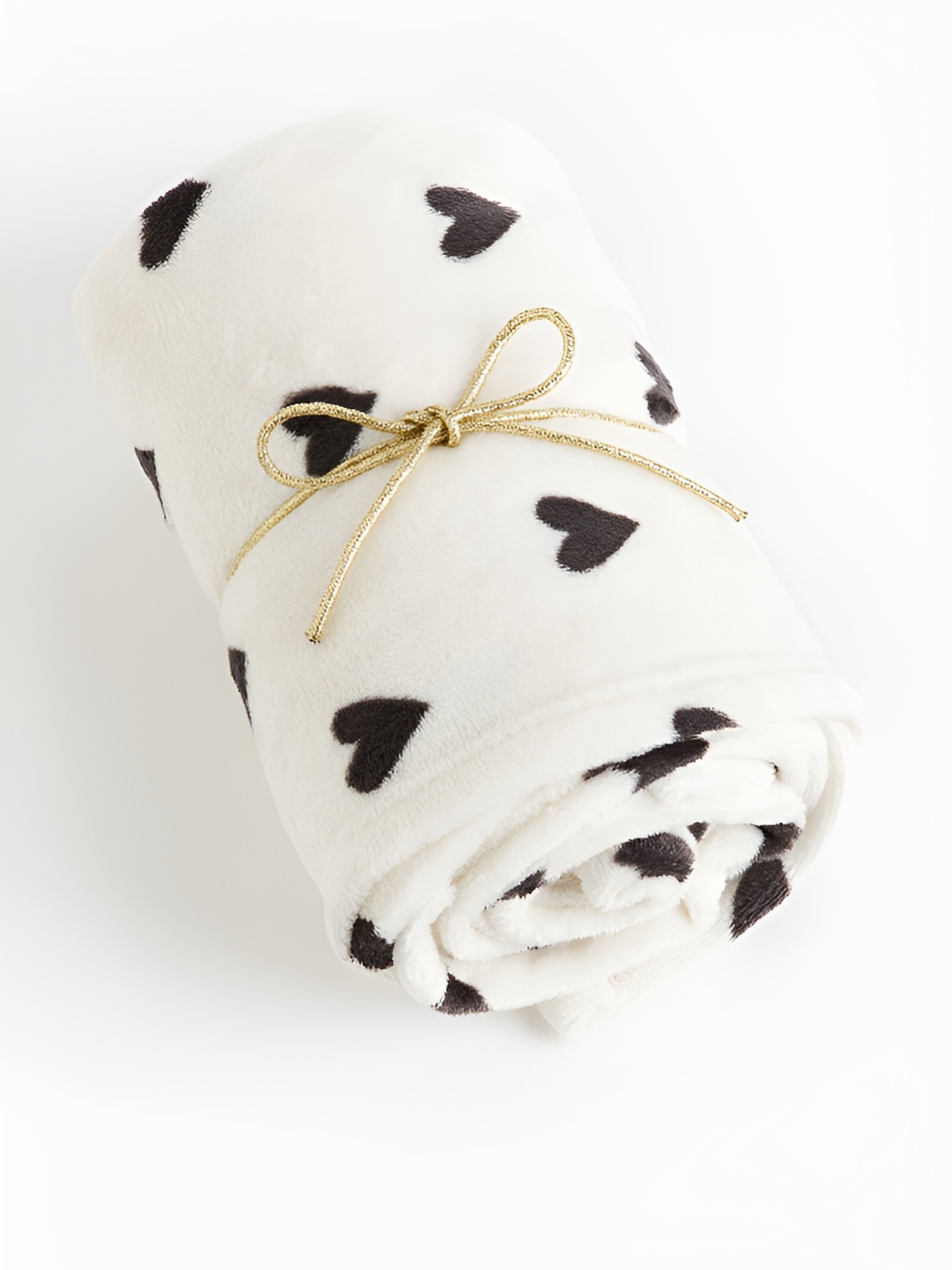 

H&M White & Black Patterned Fleece Blanket