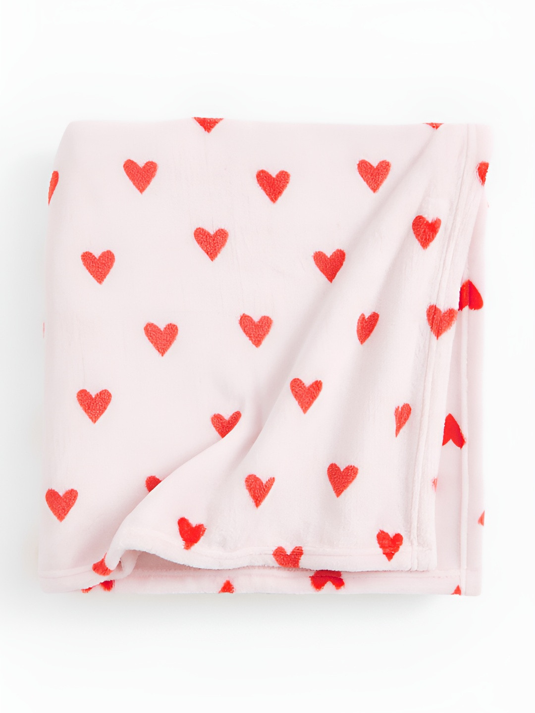 

H&M Pink Patterned Fleece Blanket