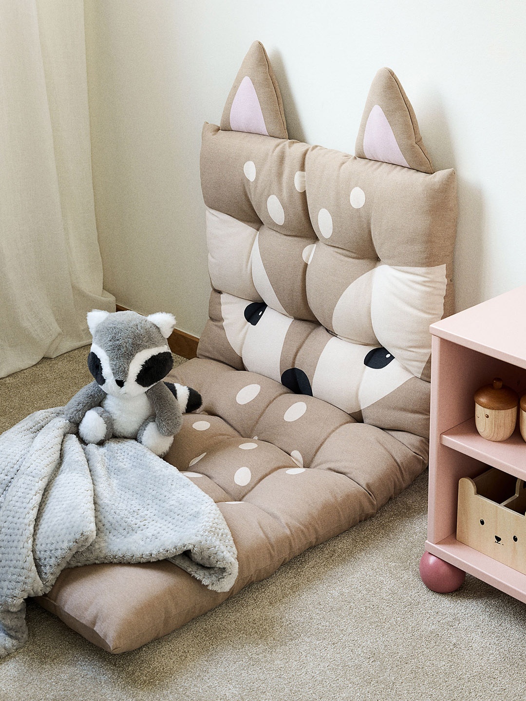 

H&M Beige Printed Cotton Seat Cushion