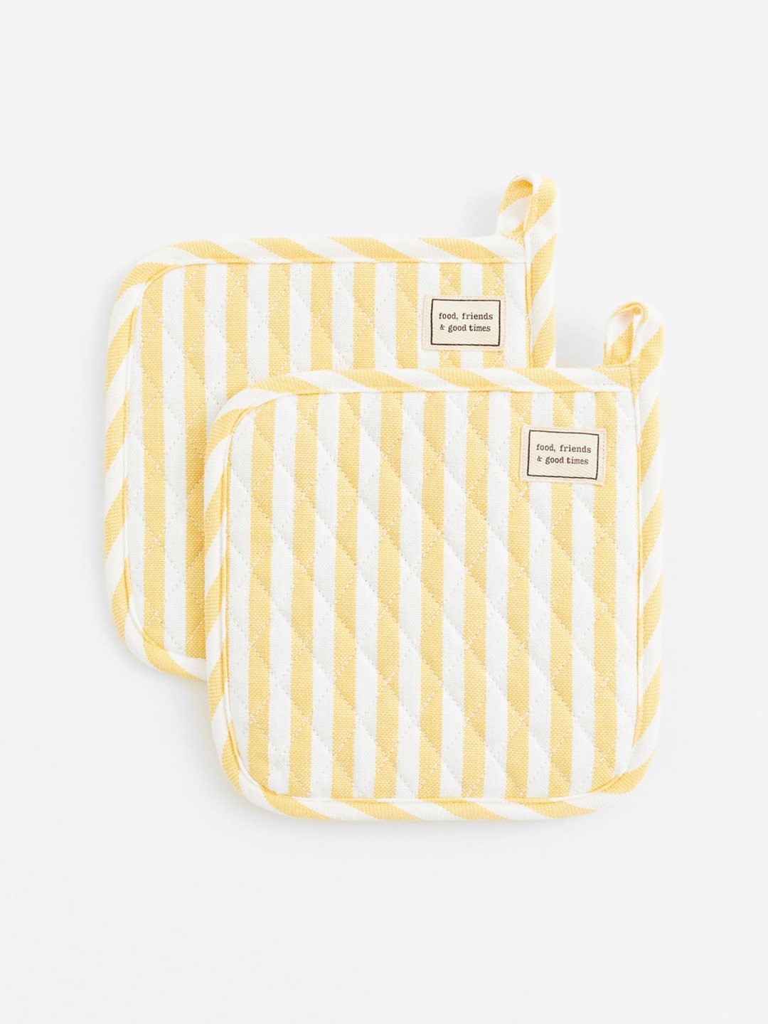 

H&M Yellow 2-Pack Striped Pot Holders