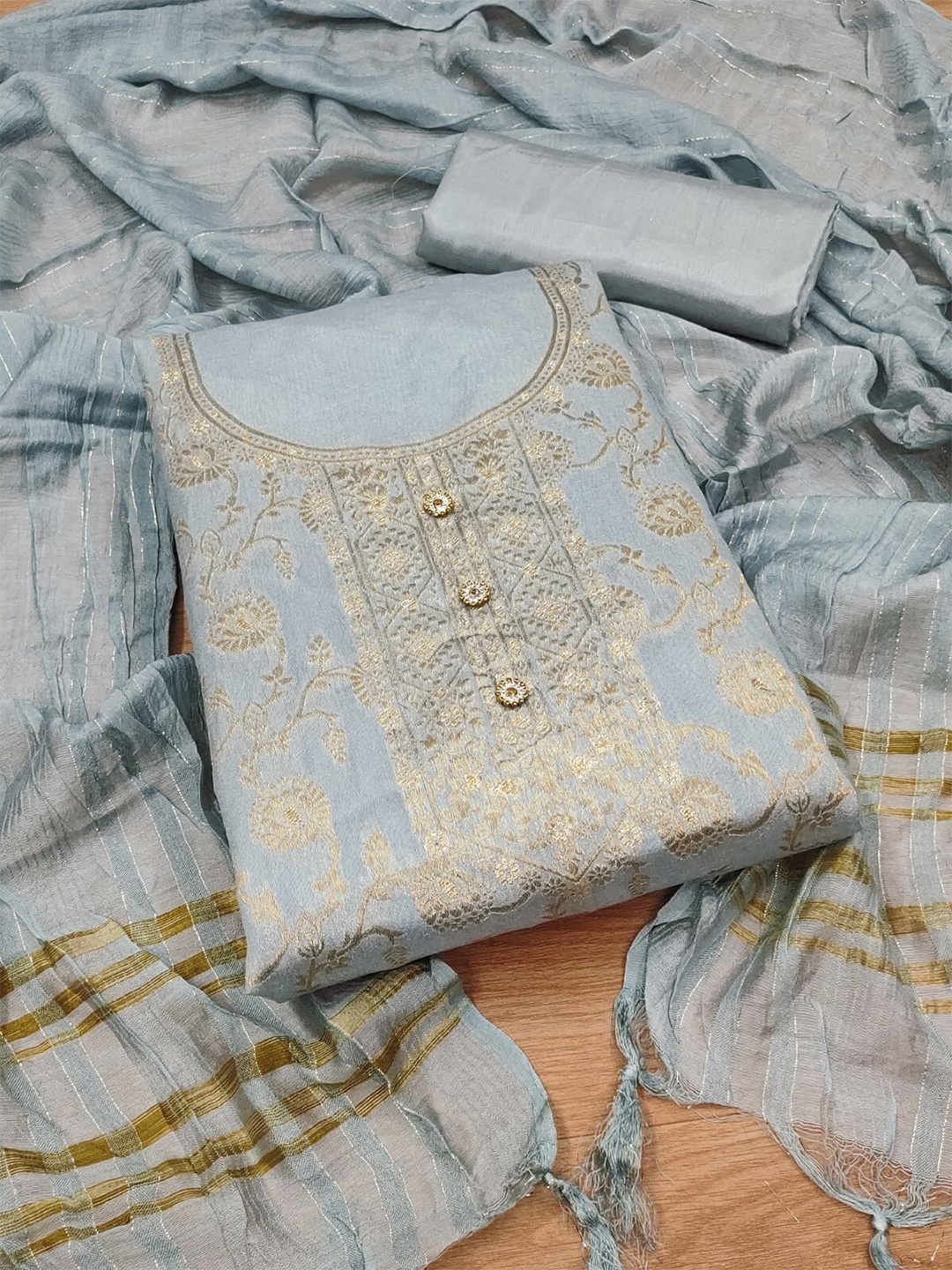 

KALINI Unstitched Dress Material, Grey