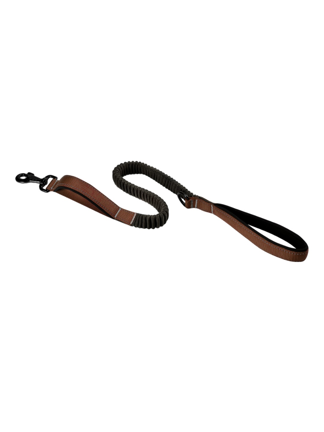 

Emily pets Reflective Bungee Rope Double Padded Handle Dog Leash, Brown