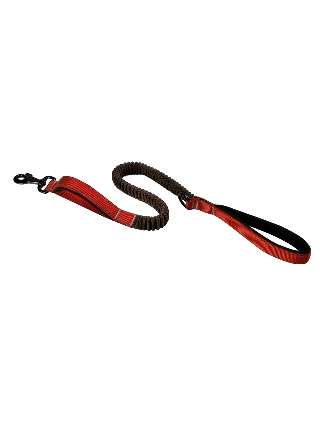 Emily pets Reflective Bungee Rope Double Padded Handle Dog Leash, Red